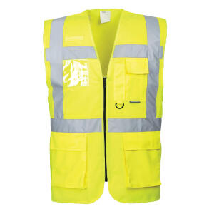 PortWest veiligheidsvest, met rits, Geel, maat XL